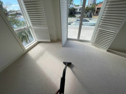 Room With Glass Doors And Shutters — Professional Carpet Cleaners in Gold Coast, QLD