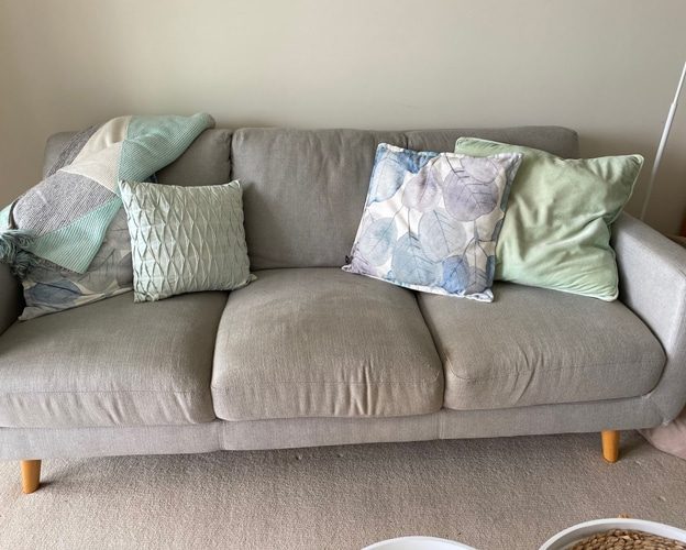 Sofa With Cushions — Professional Carpet Cleaners in Gold Coast, QLD